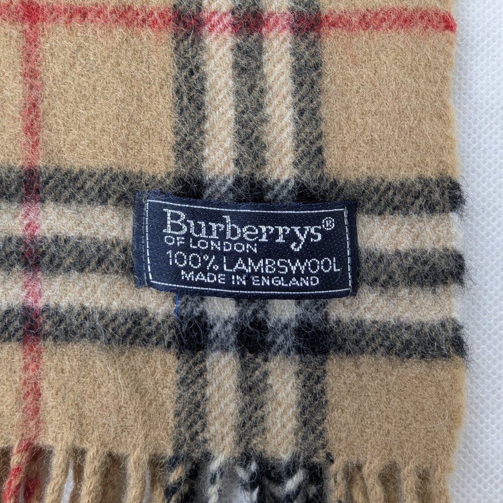 BURBERRY Lambswool Nova Check Scarf – Beige Plaid – LUXURY STYLE – FAST - Picture 3 of 6